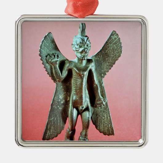 Beeldje van Pazuzu, een Assyrische winddemon Metalen Ornament (Voorkant)