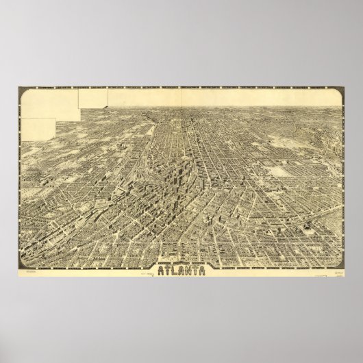  beeldkaart van Atlanta Georgia (1919) Poster (Voorkant)