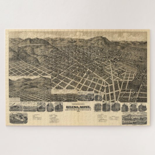  beeldkaart van Helena MT (1890) Legpuzzel (Horizontaal)