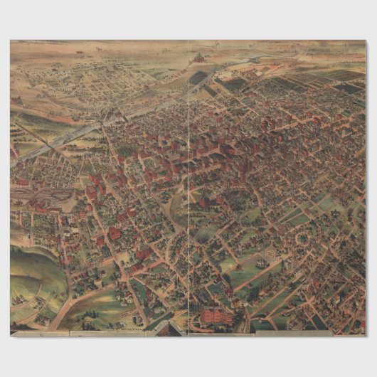  beeldkaart van Los Angeles (1891) Cadeaupapier (Vlak)