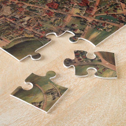  beeldkaart van Los Angeles (1891) Legpuzzel (Zijkant)