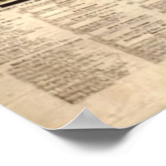  beeldkaart van Los Angeles (1909) Poster (Hoek)