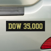 Beeldmarktrebratie van Dow 35000 Bumpersticker (Op auto)