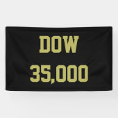 Beeldmarktrebratie van Dow 35000 Spandoek (Horizontaal)