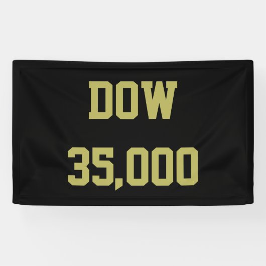 Beeldmarktrebratie van Dow 35000 Spandoek (Horizontaal)