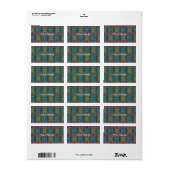 Beeldpapier met gekleurd orderly Chaos-achtergrond Etiket (Full Sheet)
