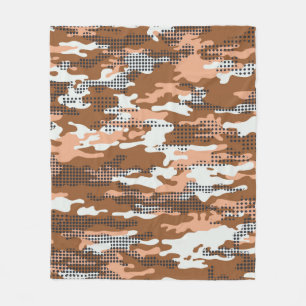 Beeldpapier voor camouflage met polkadots abstract fleece deken