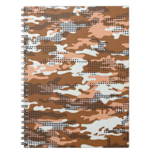 Beeldpapier voor camouflage met polkadots abstract notitieboek