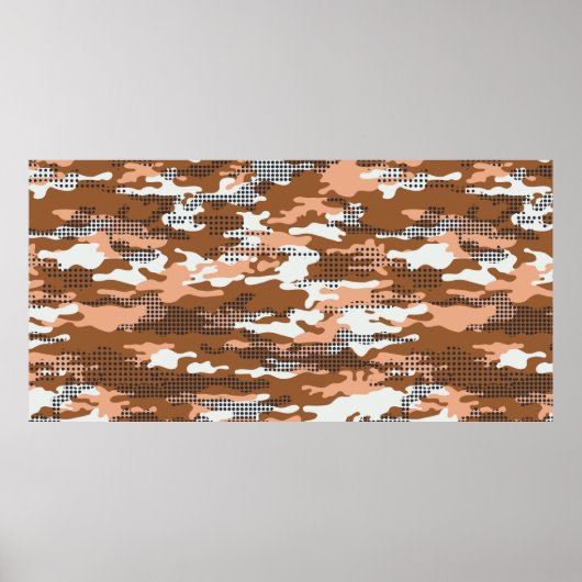Beeldpapier voor camouflage met polkadots abstract poster (Voorkant)