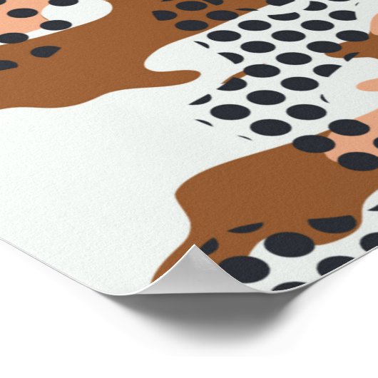 Beeldpapier voor camouflage met polkadots abstract poster (Hoek)