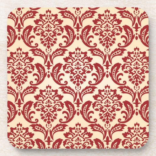 Beeldpapier voor het Damaspatroon Bier Onderzetter (Voorkant)