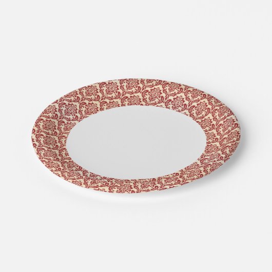 Beeldpapier voor het Damaspatroon Papieren Bordje (Gekanteld)