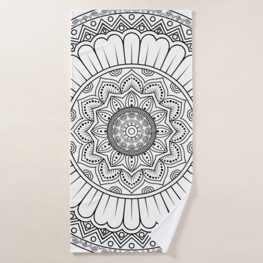 Beeldpapier voor sierpapier van Rosette mandala Badhanddoek (Badhanddoek)