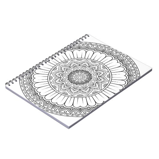 Beeldpapier voor sierpapier van Rosette mandala Notitieboek (Linkerzijde)