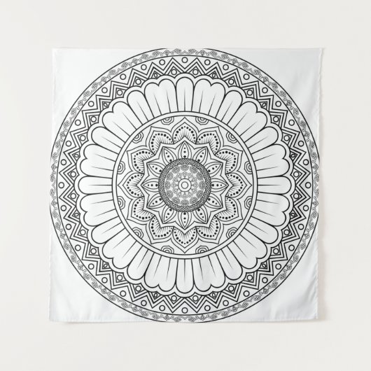 Beeldpapier voor sierpapier van Rosette mandala Wandkleed (Voorkant (horizontaal))
