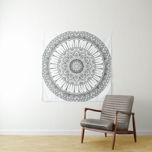 Beeldpapier voor sierpapier van Rosette mandala Wandkleed (In Situ (horizontaal))