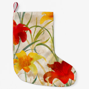Beeldpatroon van de bloem met wilde bloemen in een kleine kerstsok