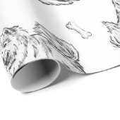 Beeldpatroon van honden cadeaupapier (Rol Hoek)