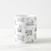 Beeldpatroon van honden koffiemok (Center)