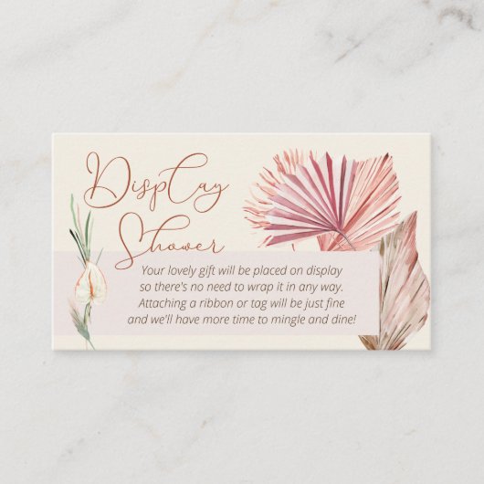 Beeldscherm: Boho Palm No Cadeauverpakking Informatiekaartje (Voorkant)