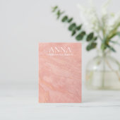 Beeldscherm met pink-roze toon visitekaartje (Staand voorkant)