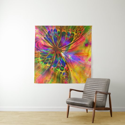 Beeldscherm van de vlinder wandkleed (In Situ (horizontaal))