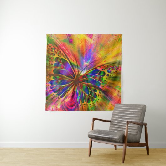 Beeldscherm van de vlinder wandkleed (In situ)