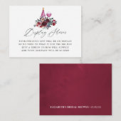 Beeldscherm voor Bourgogne en marinetest Vrijgezel Informatiekaartje (Voorkant / Achterkant)