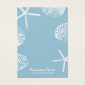Beeldscherm voor elk thema Seashells Mint Blue Ear Visitekaartje (Voorkant)