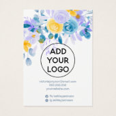 Beeldscherm voor florale sierjuwelen visitekaartje (Achterkant)