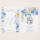 Beeldscherm voor florele sierjuwelen visitekaartje (Voorkant /achterkant)