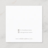 Beeldscherm voor pasta's vierkante visitekaartje (Achterkant)