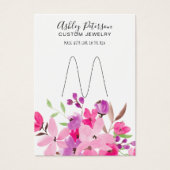 Beeldscherm voor roze sierjuwelen visitekaartje (Voorkant)