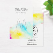 Beeldscherm voor waterverf-sierjuwelen visitekaartje (Bureau)