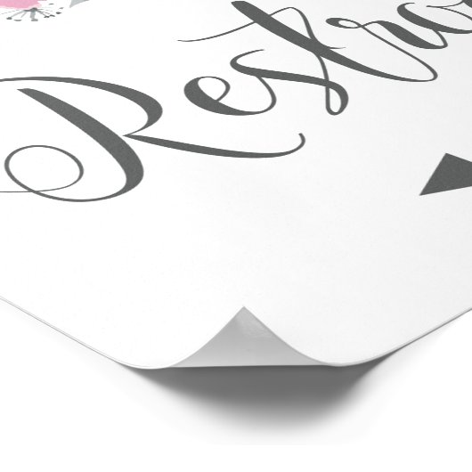 Beeldschermteken. Pijlrichting links Poster (Hoek)