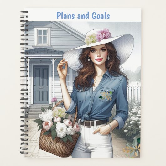 Beeldschone Bloemendraagster Plannen en Doelen Planner (Voorkant)