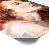 Beeldschone roodharige vrouw - Abstract origineel Poster (Hoek)