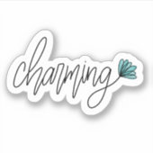 Beeldschone woord bloem laptop | Uitgesneden stick Sticker (Voorkant)