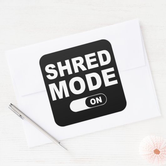 Beeldstand ingeschakeld vierkante sticker (Envelop)