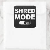 Beeldstand ingeschakeld vierkante sticker (Tas)