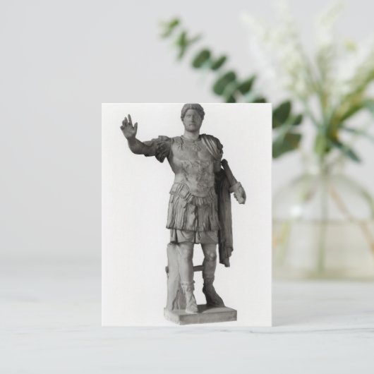 Beeldstandbeeld van Hadrian (marmer) Briefkaart (Staand voorkant)
