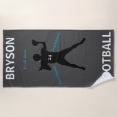 Beeldt eerst Football met aanraakklep Strandlaken (Voorkant)