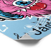 Beeldt Poster Origineel schilderen van Reeks Monst (Hoek)