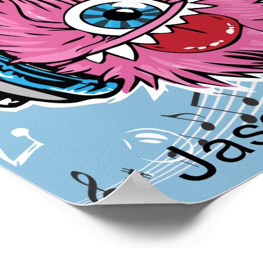 Beeldt Poster Origineel schilderen van Reeks Monst (Hoek)