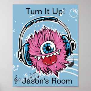 Beeldt Poster Origineel schilderen van Reeks Monst