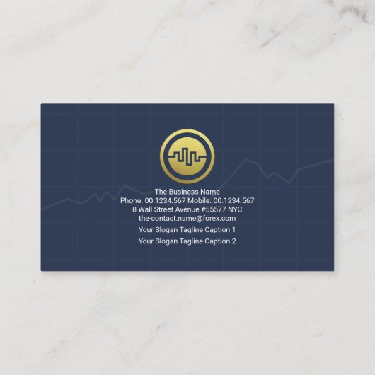 Beeldverbetering Grafiek Forex Marktconsultant Visitekaartje (Achterkant)