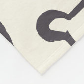 Beeldzame beer met hand getekende doedels illustra fleece deken (Hoek)