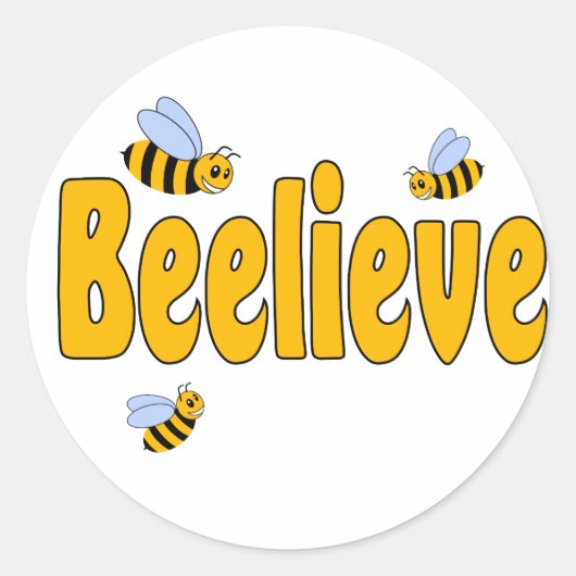 Beelieve Ronde Sticker (Voorkant)
