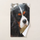Beeltenis: A King Charles Cavalier Spaniel Bad Handdoek (Handdoek)