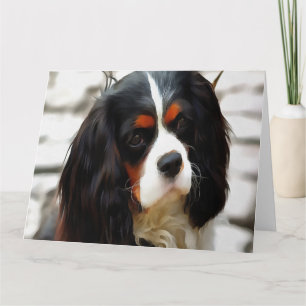 Beeltenis: A King Charles Cavalier Spaniel Bedankkaart